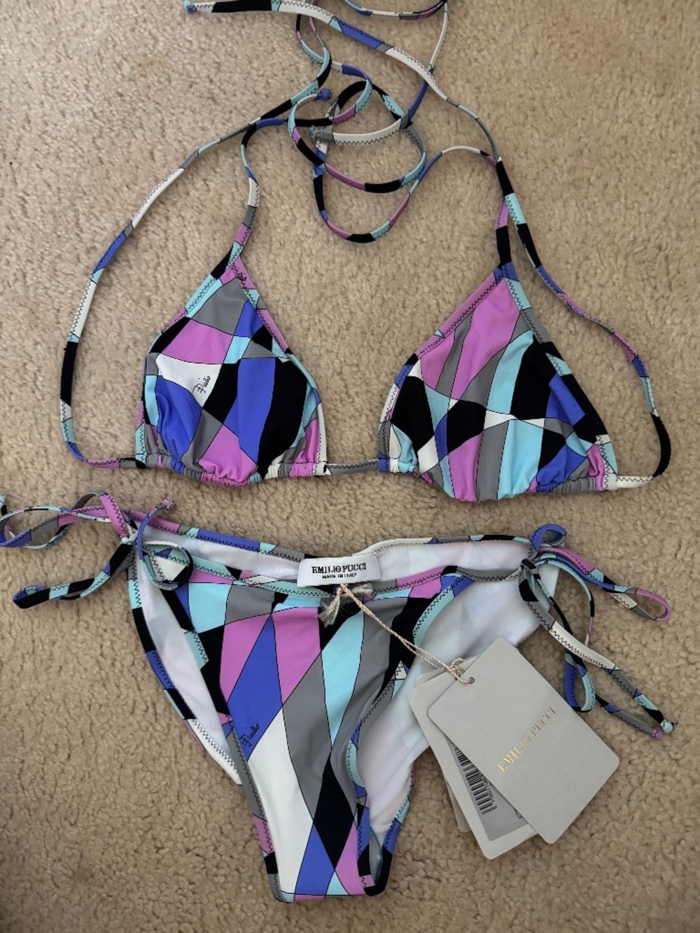 Emilio Pucci triangle bikini NWT